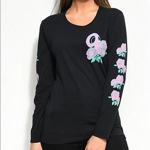 Odd Future Roses Black Long Sleeve T-Shirt